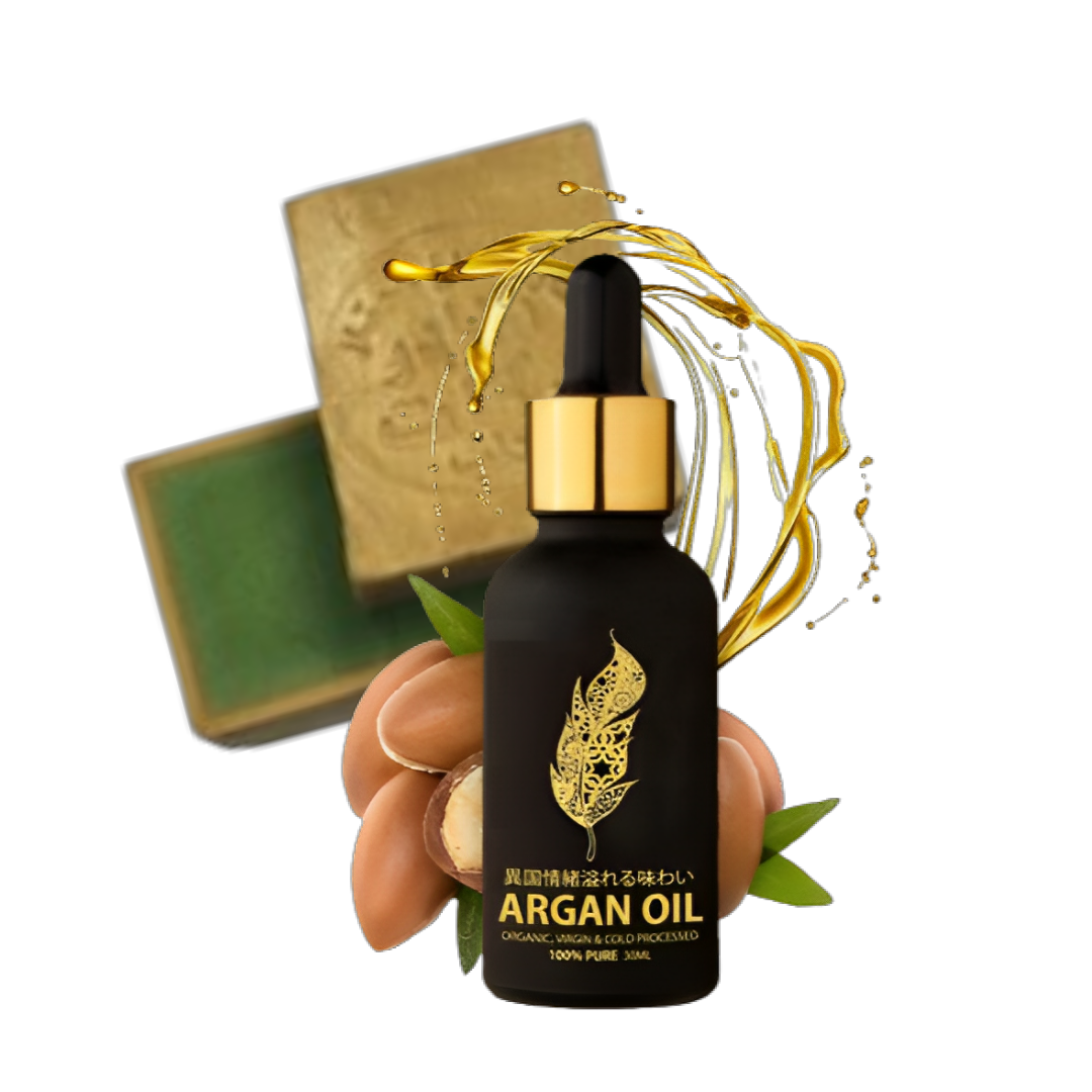 Argan oil and Aleppo soap set